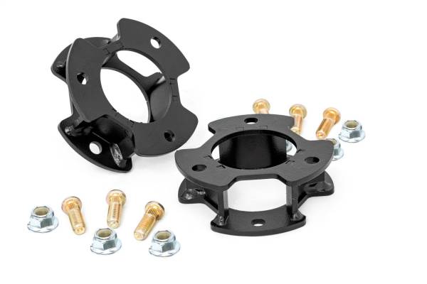 Rough Country - Rough Country Leveling Kit 2.5 in Front Strut Spacers Laser Cut Powder Coated Black Finish - 50100 - Image 1