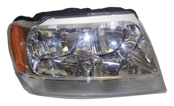 Crown Automotive Jeep Replacement - Crown Automotive Jeep Replacement Head Light Assembly Right Fits 2001-2004 Jeep WG Europe Grand Cherokee w/LHD Sport And Premium Models w/o Leveling System Incl. Bulbs/Harness  -  55155576AE - Image 1