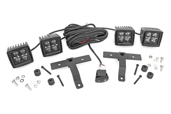 Rough Country - Rough Country LED Light Pod Kit Black Series w/White DRL - 70824 - Image 1