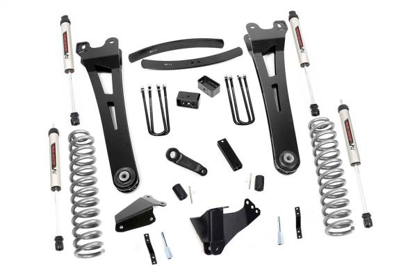 Rough Country - Rough Country Suspension Lift Kit 6 in. w/V2 Shocks Heavy-Duty Radius Arms Rubber Bushings Adjustable Alignment Cam Lifted Coil Springs Brackets Bumpstop Spacers w/Hardware - 53770 - Image 1