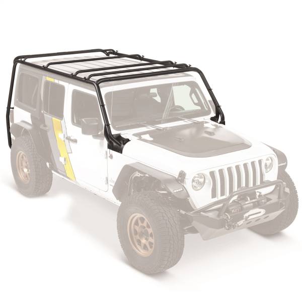 Smittybilt - Smittybilt SRC Roof Rack 4 Point Mounting Works w/Rear Bumper w/Removable Cross Bars Textured Black - 77717 - Image 1