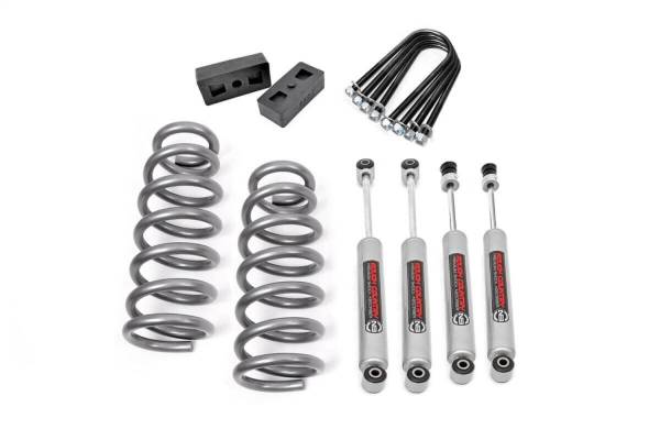 Rough Country - Rough Country Suspension Lift Kit w/Shocks 3 in. Lift Incl. Coil Springs Blocks U-Bolts Hardware Front and Rear Premium N3 Shocks - 36630 - Image 1