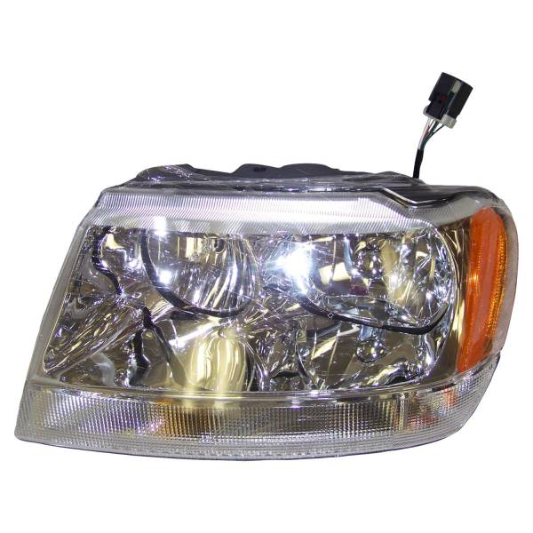 Crown Automotive Jeep Replacement - Crown Automotive Jeep Replacement Head Light Assembly Left w/o Leveling Device Incl. Bulbs/Harness  -  55155553AD - Image 1