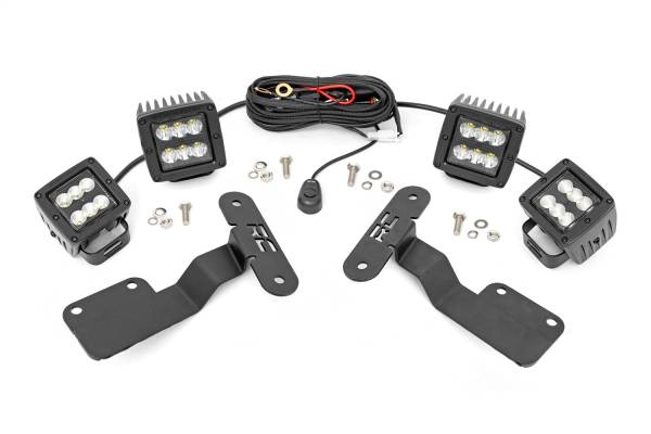 Rough Country - Rough Country LED Lower Windshield Ditch Kit 2 in. Spot And Flood Beam - 70870 - Image 1