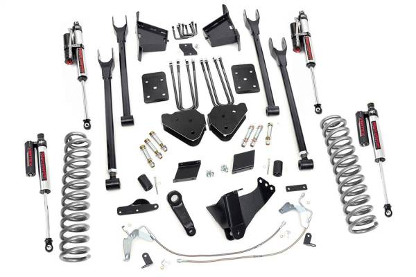 Rough Country - Rough Country Suspension Lift Kit 6 in. Radius Arm Drop Brackets Lifted Coil Springs Ultra Durable Fabricated Anti Wrap Rear Blocks w/ 4-Link Setup Includes Nitrogen-Charged N3 Shocks - 53250 - Image 1