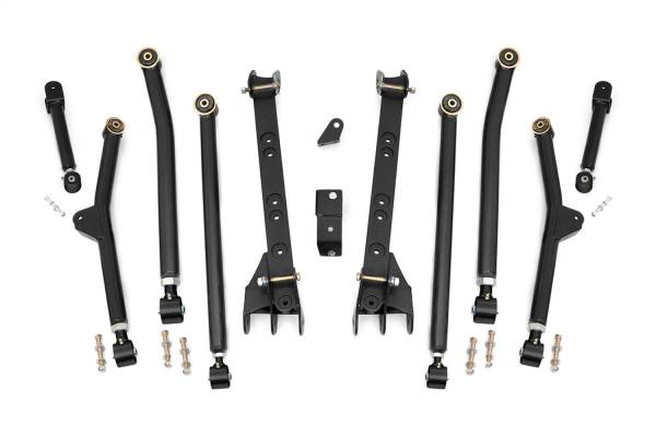 Rough Country - Rough Country X-Flex Long Arm Upgrade Kit For 4-6 in. Lift Incl. Front And Rear Control Arms w/X-Flex Joints Mounting Brkts Rubicon Compressor Brkt Clevite Bushings Track Bar Brkt - 63800U - Image 1