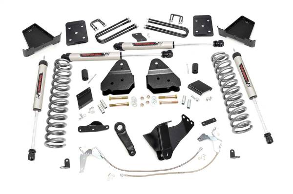 Rough Country - Rough Country Suspension Lift Kit 6 in. w/N2.0 Series Shocks Lifted Coil Springs Stainless Steel Braided Brake Lines Brackets Bumpstop Spacers Includes Hardware - 56470 - Image 1