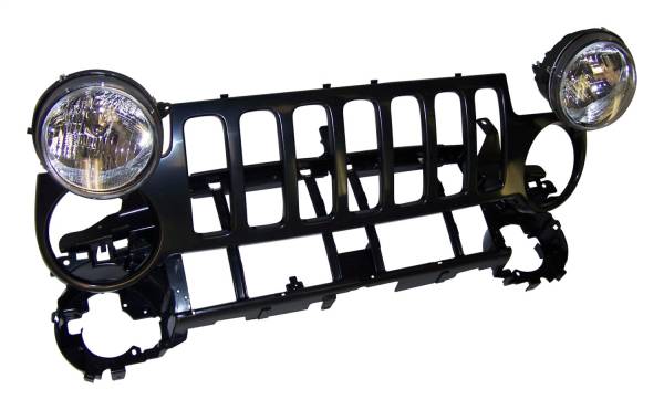 Crown Automotive Jeep Replacement - Crown Automotive Jeep Replacement Header Panel Kit Paintable Incl. Header Panel/Headlamps/Bulbs/Bezels/Adjusters/Parking Lamps/Sidemarker Lamps/Grille/Headlamp Seats/Headlamp Rings  -  55155800K - Image 1