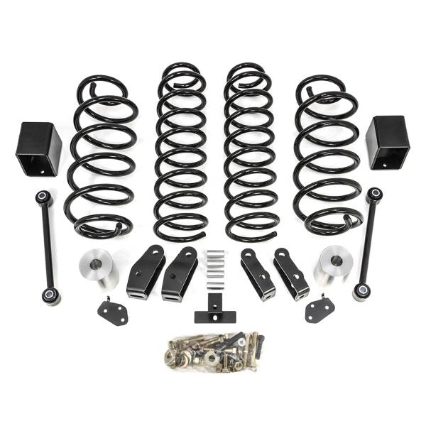 ReadyLift - ReadyLift Coil Spring Leveling Kit 2.5 in. Front Lift 2 in. Rear Lift Black Spring w/Shock Extensions - 69-6827 - Image 1