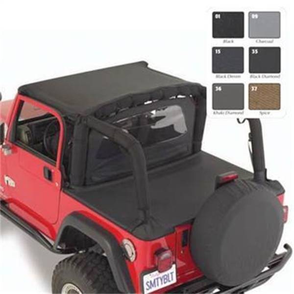 Smittybilt - Smittybilt Tonneau Cover Black Denim Factory Soft Top - 701015 - Image 1