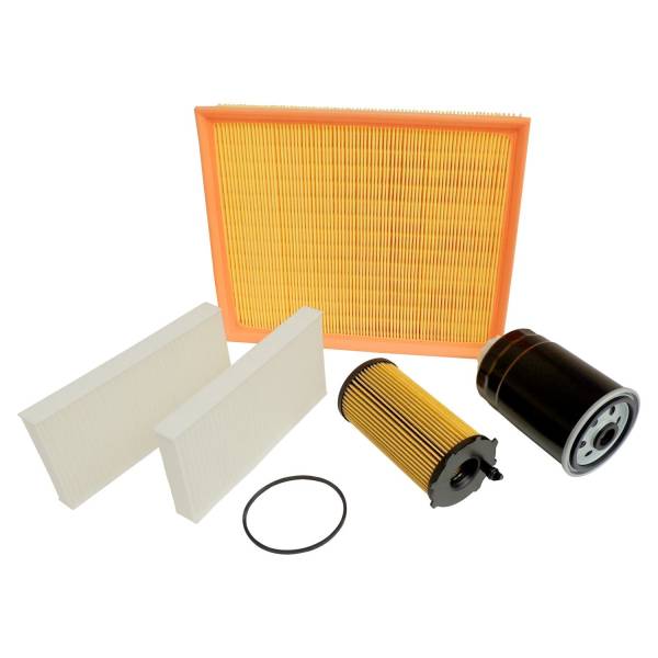 Crown Automotive Jeep Replacement - Crown Automotive Jeep Replacement Master Filter Kit For Use w/2008-2012 KK Liberty w/2.8 Diesel Engine Incl. Air/Fuel/Oil/Cabin Air Filters  -  MFK10 - Image 1