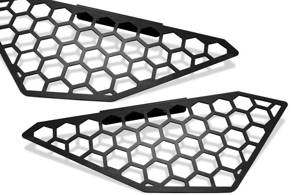 Fab Fours - Fab Fours Vengeance Side Light Mesh Insert Cover 2 Stage Black Powder Coated D4351 And D4352 - M3950-1 - Image 1