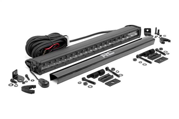 Rough Country - Rough Country Cree Black Series LED Light Bar 20 in. Single Row 7200 Lumens 90 Watts Spot Beam IP67 Rating Incl. Wire Harness Switch - 70720BL - Image 1