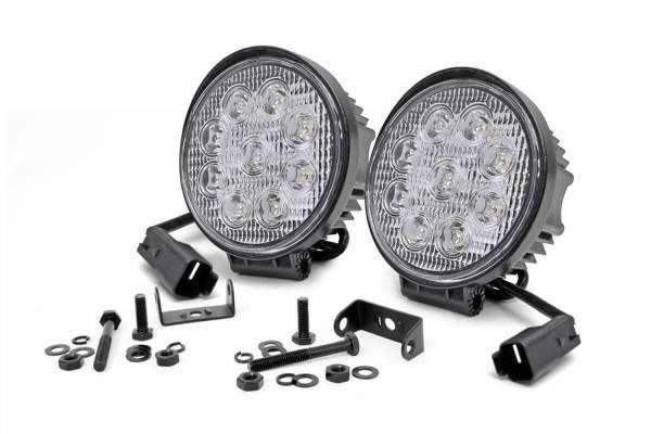 Rough Country - Rough Country LED Light Two-4 in. Round Lights 4230 Lumens 54 Watts Spot Beam IP67 Rating - 70804 - Image 1