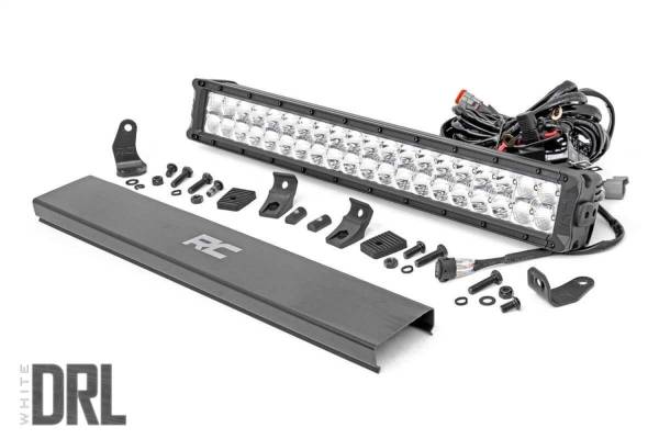Rough Country - Rough Country LED Light Bar 20 in. Cree Dual Row Chrome Series w/Cool White DRL - 70920D - Image 1