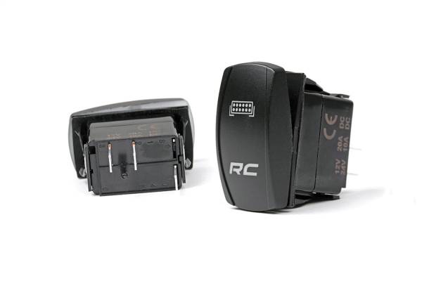 Rough Country - Rough Country Backlit Rocker Switch Blue LED 20-Amps 12 Volts Single Throw On-Off - 709SW - Image 1