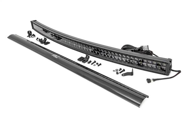 Rough Country - Rough Country Cree Black Series LED Light Bar 54 in. Dual Row Curved 46800 Lumens 520 Watts Spot/Flood Beam IP67 Rating Incl. Wire Harness Switch - 72954BD - Image 1