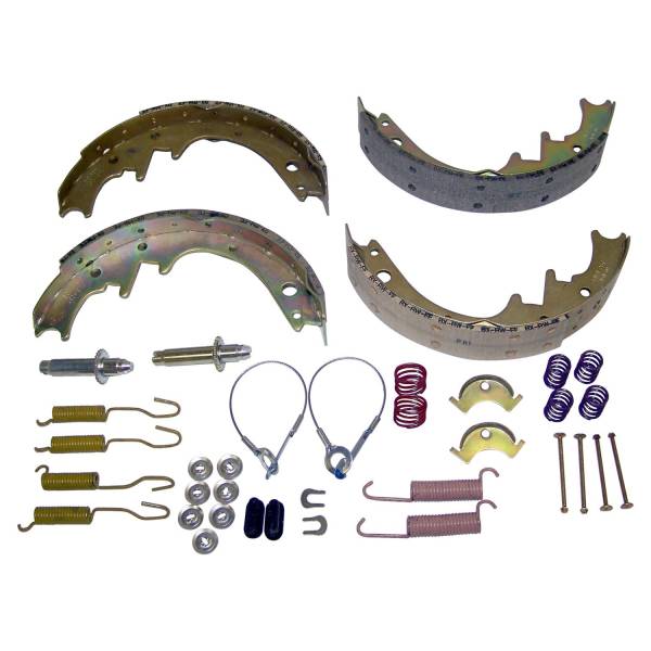 Crown Automotive Jeep Replacement - Crown Automotive Jeep Replacement Brake Shoe Service Kit Incl. Shoes/Lining Set/Hardware Kit 10 in. x 1.75 in. For Use w/Dana 44  -  8133818MK44 - Image 1
