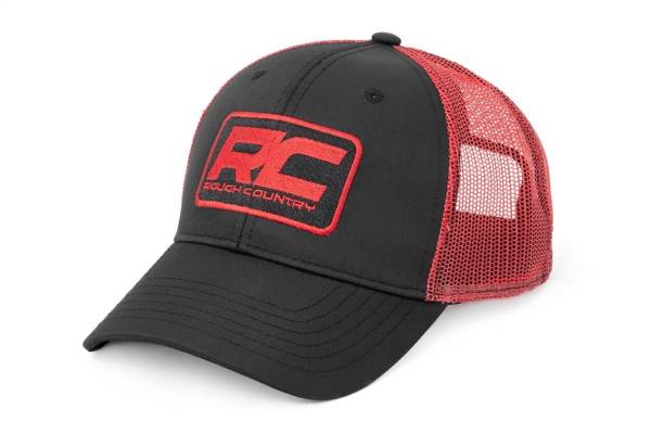 Rough Country - Rough Country Mesh Hat Black/Red - 84124 - Image 1