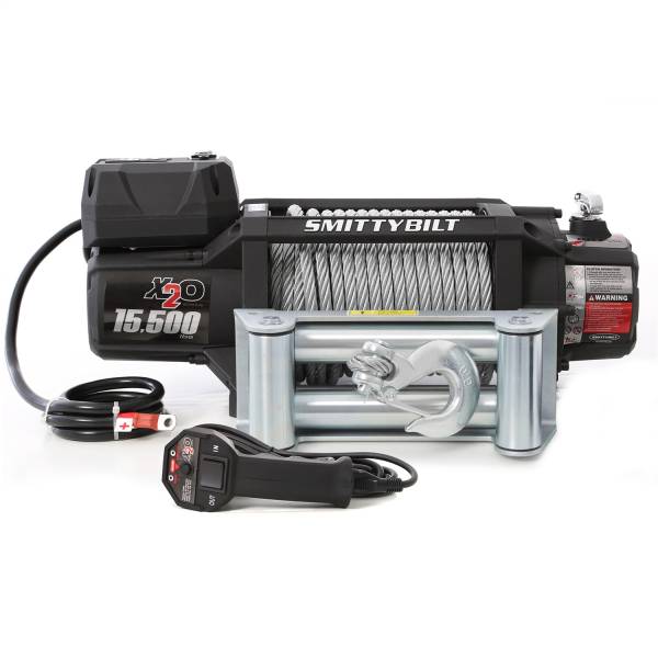 Smittybilt - Smittybilt X2o-15.5K GEN 2 Winch 15500 lb. Rated Line Pull 6.6 hp Steel Rope Textured Black - 97515 - Image 1