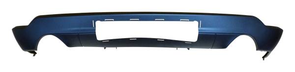 Crown Automotive Jeep Replacement - Crown Automotive Jeep Replacement Rear Bumper Fascia w/ Dual Round Exhaust Tips w/ Trailer Hitch  -  68111470AB - Image 1