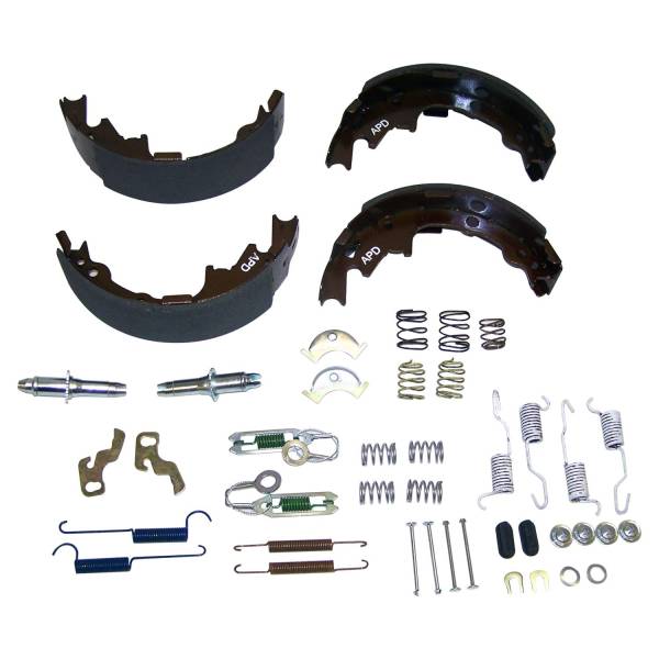 Crown Automotive Jeep Replacement - Crown Automotive Jeep Replacement Brake Shoe Service Kit Incl. Shoes Linings Hardware 9 in. x 2.5 in.  -  5019536MK - Image 1