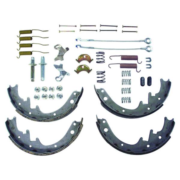 Crown Automotive Jeep Replacement - Crown Automotive Jeep Replacement Brake Shoe Service Kit Incl. Shoes/Lining Set/Hardware Kit 10 in. x 1.75 in.  -  8133818MK - Image 1