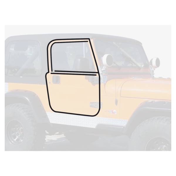 Crown Automotive Jeep Replacement - Crown Automotive Jeep Replacement Door Seal Master Kit Incl. 2 Door Seals/2 Inner and 2 Outer Window Weatherstrips/2 Door Glass Seals w/Full Steel Doors  -  55176222MK - Image 1