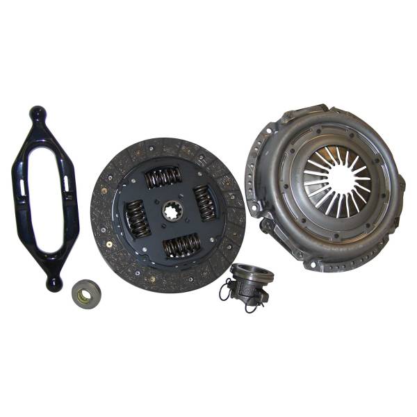 Crown Automotive Jeep Replacement - Crown Automotive Jeep Replacement Clutch Kit Incl. Clutch Disc/Pressure Plate/Clutch Throwout Bearing/Pilot Bearing/Clutch Release Fork 10.5 in. Disc 10 Splines 1.125 in. Spline Dia.  -  5015606AAK - Image 1