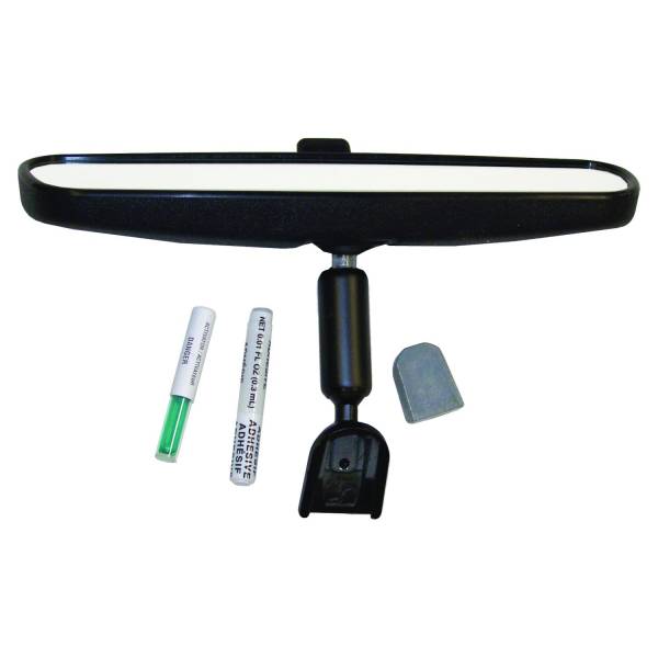 Crown Automotive Jeep Replacement - Crown Automotive Jeep Replacement Rearview Mirror Kit Incl. 9.75 in. Mirror/Button/Adhesive  -  8993023K - Image 1