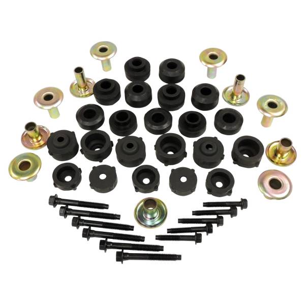 Crown Automotive Jeep Replacement - Crown Automotive Jeep Replacement Body Mount Master Kit Incl. Bushings/Retainers/Washer/Bushing Bolts  -  55176180MK - Image 1
