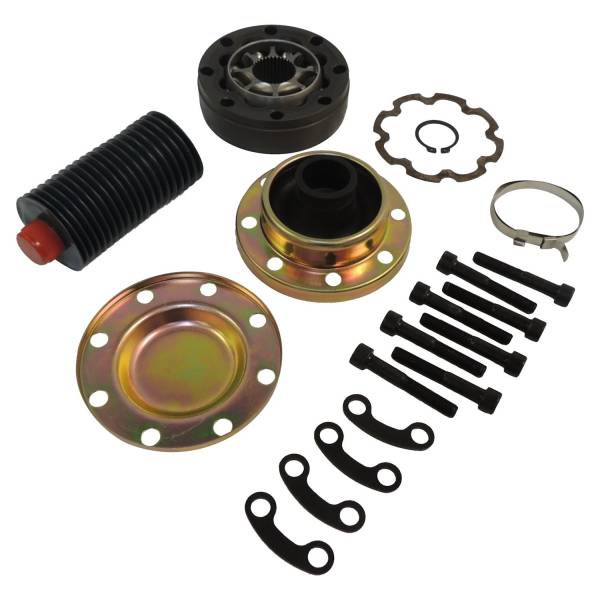 Crown Automotive Jeep Replacement - Crown Automotive Jeep Replacement CV Joint Repair Kit Rear Incl. CV Assembly/End Caps/Gasket/Clamps/Bolts/Snap Ring/Grease  -  528533FRK - Image 1