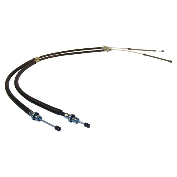 Crown Automotive Jeep Replacement - Crown Automotive Jeep Replacement Parking Brake Cable Set Rear Consists Of 2 Parking Brake Cables  -  4762464 - Image 1