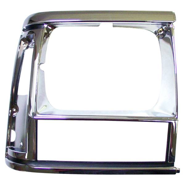 Crown Automotive Jeep Replacement - Crown Automotive Jeep Replacement Headlamp Bezel Right Black/Chrome  -  55034078 - Image 1