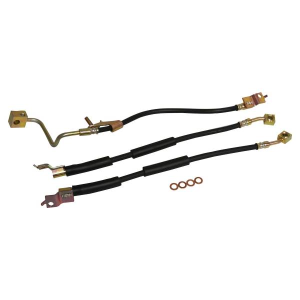 Crown Automotive Jeep Replacement - Crown Automotive Jeep Replacement Brake Hose Kit Incl. Hoses/Rear Hose To Axle And 4 Brake Hose Washers  -  BHK3 - Image 1
