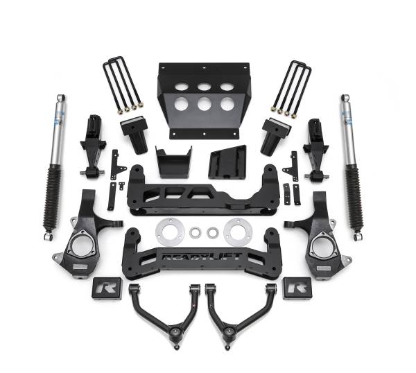 ReadyLift - ReadyLift Big Lift Kit w/Shocks 7 in. Front Lift w/Bilstein Shocks w/Upper Control Arms for Stamped Steel OE Upper Control Arm - 44-3472 - Image 1