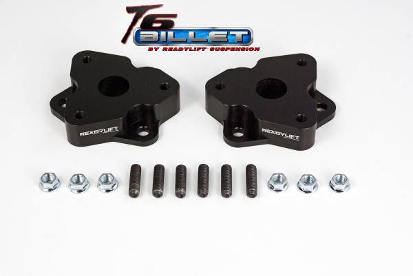 ReadyLift - ReadyLift T6 Billet Front Leveling Kit 2 in. Front Lift Anodized Black Allows Up To A 35in. Tire - T6-1030-K - Image 1
