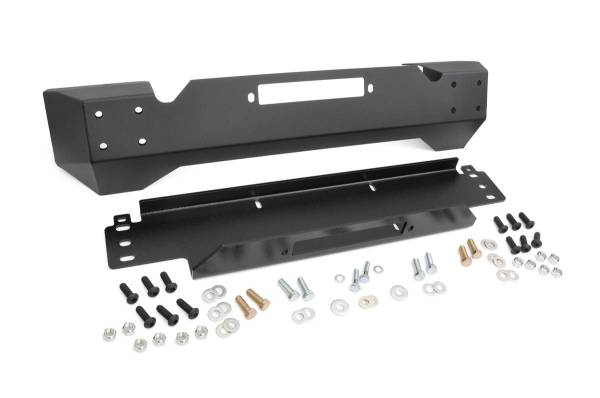 Rough Country - Rough Country Front Stubby Winch Bumper Incl. Winch Plate Mounting Brackets Grade 8 Hardware Black Carbon Powdercoating - 1012 - Image 1