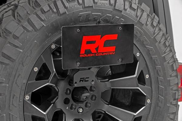Rough Country - Rough Country License Plate Adapter Incl. LED Light Black Powder Coat - 10534 - Image 1