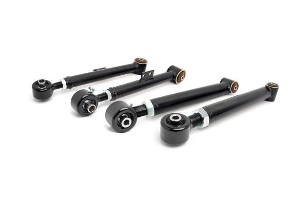 Rough Country - Rough Country X-Flex Control Arm Set Rear Incl. 2 Upper Adjustable Control Arms 2 Lower Adjustable Control Arms Flex Joints Hardware - 11910 - Image 1