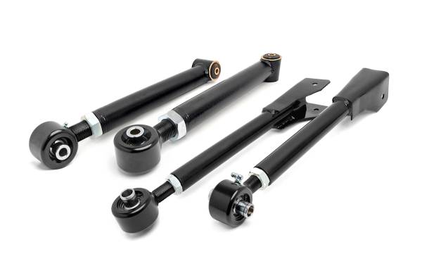 Rough Country - Rough Country X-Flex Control Arm Set Front Incl. 2 Upper Adjustable Control Arms 2 Lower Adjustable Control Arms Flex Joints Hardware - 11920 - Image 1