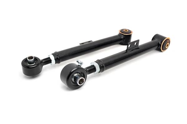 Rough Country - Rough Country X-Flex Control Arm Set Rear Upper Incl. 2 Tubular Adjustable Control Arms w/X-Flex Joints Clevite OEM Style Rubber Bushings Sleeves Grease Fittings - 11990 - Image 1