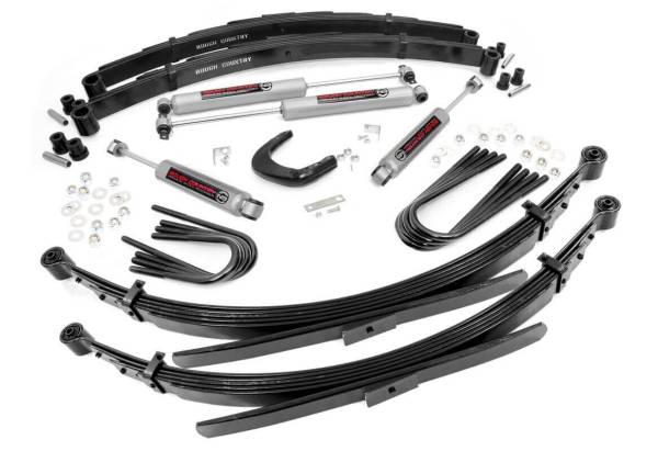 Rough Country - Rough Country Suspension Lift Kit w/Shocks 6 in. Lift Incl. Leaf Springs Steering Arm Brake Line Relocation Brkt U-Bolts Front and Rear Premium N3 Shocks - 20530 - Image 1