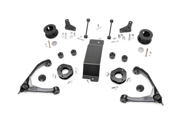 Rough Country - Rough Country Suspension Lift Kit 3.5 in. Strut Spacers Upper Control Arms Cleveite Rubber Bushings POM Ball Joints - 20601 - Image 1