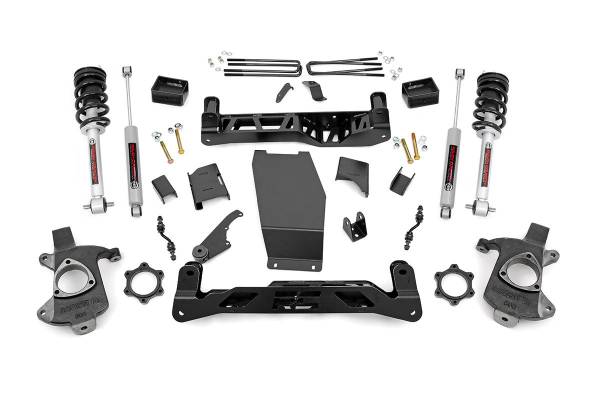 Rough Country - Rough Country Suspension Lift Kit w/Shocks 5 in. Lift Incl. Lifted Struts Rear N3 Shocks Stock Cast Steel - 22333 - Image 1