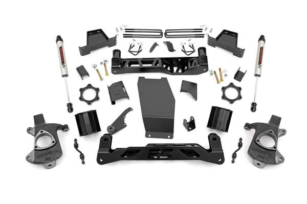 Rough Country - Rough Country Suspension Lift Kit w/Shocks 6 in. Lift V2 Monotube Shocks Stock Aluminum And Stamped Steel - 22770 - Image 1