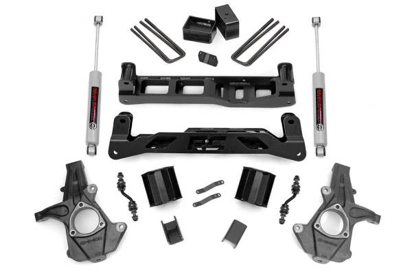 Rough Country - Rough Country Suspension Lift Kit w/Shocks 5 in. Lift Premium N3 Shocks Stock Cast Steel Or Stamped Steel - 24831 - Image 1