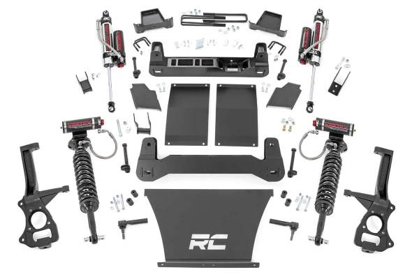 Rough Country - Rough Country Suspension Lift Kit w/Shocks 4 in. Lift Front Vertex Adjustable Coilovers Rear Vertex Adjustable Shocks Trailboss/AT4 - 27550 - Image 1