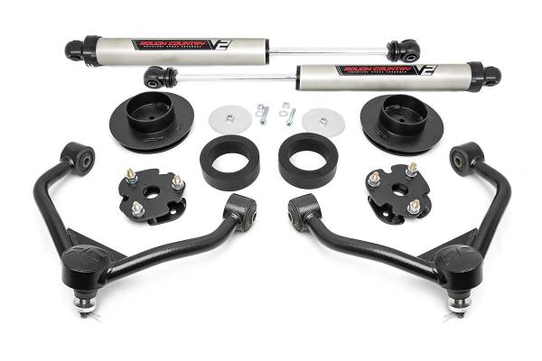 Rough Country - Rough Country Bolt-On Lift Kit w/Shocks 3 in. Lift Incl. Front Upper Control Arms Strut Preload Spacers Strut Spacers V2 Monotube Shocks - 31270 - Image 1
