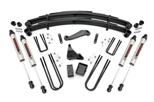 Rough Country - Rough Country Suspension Lift Kit Includes Valved N3 Series Shock Absorbers Lifted Leaf Springs Sway-Bar And Track Bar Drop Brackets U-Bolts w/Hardware Pitman Arm - 49670 - Image 1